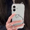 Чехол для мобильного телефона с кошачьими ушками, противоударный, из ТПУ силикона, всесторонний мягкий чехол для мобильного телефона Apple, защитный чехол, набор из трех частей, креативный и милый