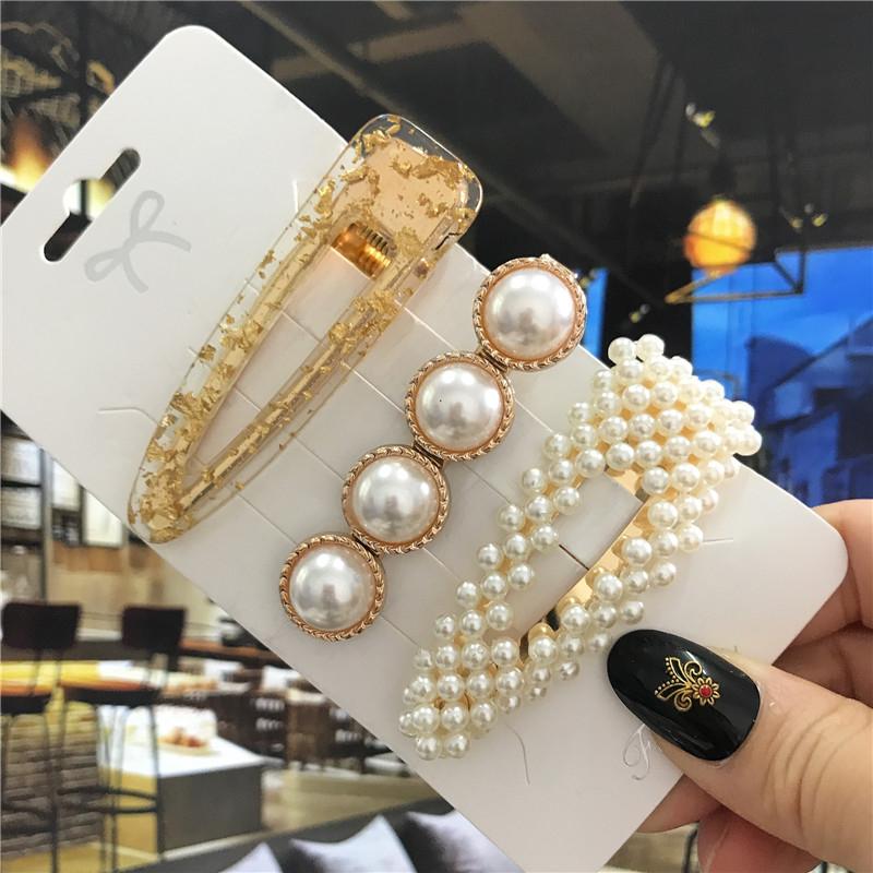 5 шт. Сладкие заколки для волос Жемчужные заколки для волос для женщин Модные заколки Головные уборы Аксессуары для волос для девочек Резинки