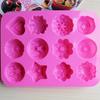 Puntos DIY силиконовая форма для выпечки шоколадных конфет в форме цветка с 12 отверстиями