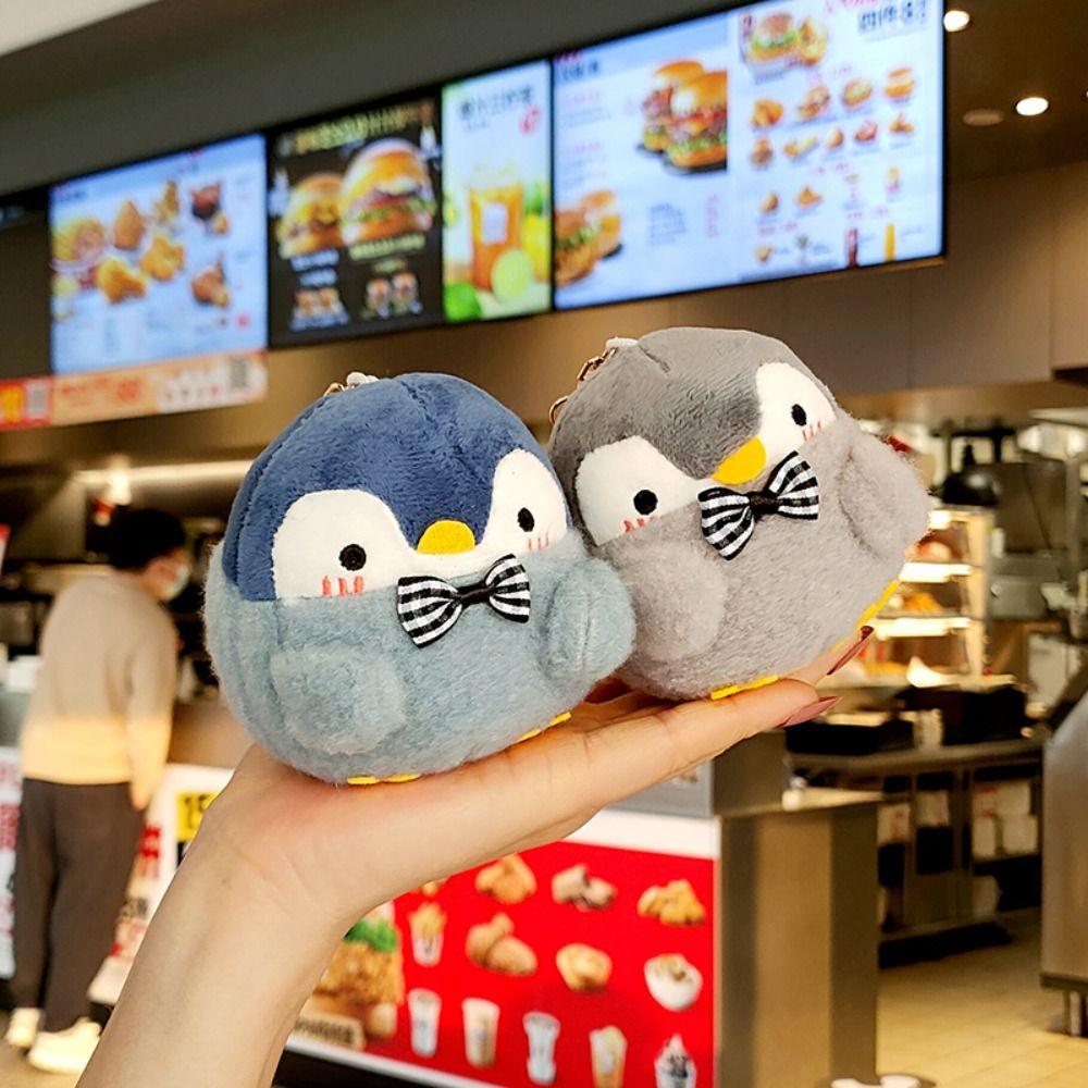 Игрушка для переодевания, женский держатель для ключей, корейский стиль, пряжка для ключей, плюшевый брелок, подвеска в виде пингвина