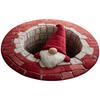 Christmas Tree Decoration Mat 40cm 3D Christmas Circular Carpet Washable Anti Slip Carpet New Year Atmosphere Mat Decoration for