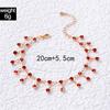 Rhinestones Tassel Anklets for Women Summer Beach Accessories Bohemia Bracelet On Foot Fashion Simple Jewelry