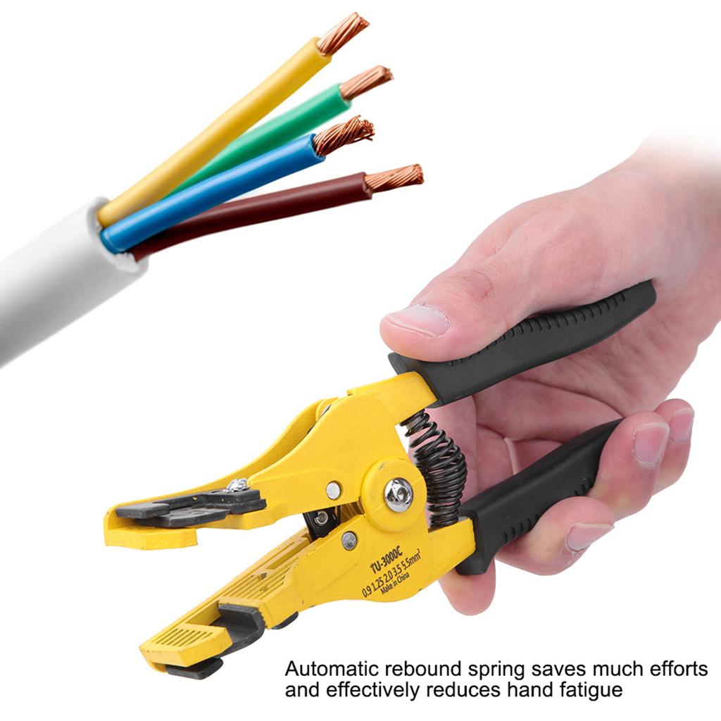 Automatic Wire Stripper Pliers Electricians Cable Stripping Tool 0.9 1.25 2.0 3.5 5.5mm