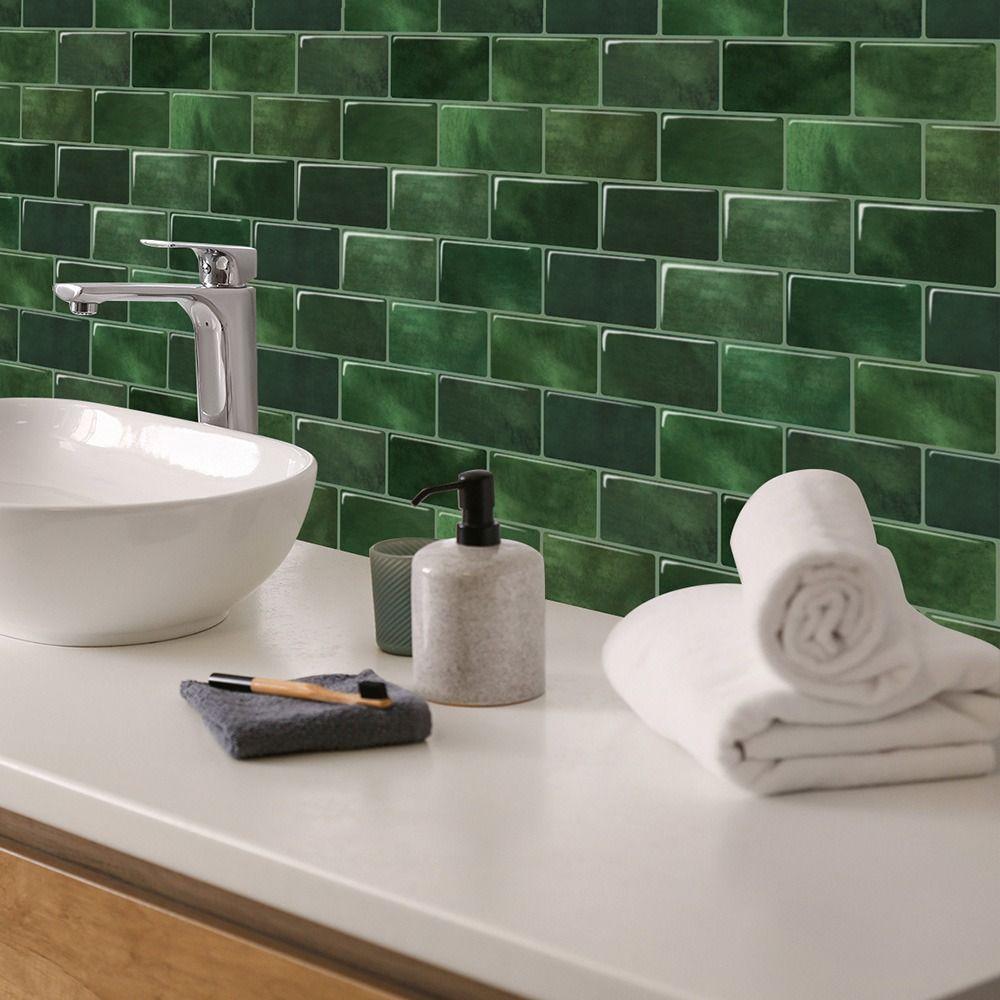 Самоклеящиеся 3D Стерео Настенные Наклейки Дизайн под Кирпич Маслостойкие Настенные Декали для Фартука Влагостойкие Водонепроницаемые