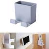 Plug Holder Remote Control Organizer Adhesive Hanger Air Conditioner Storage Box Fixed On Wall