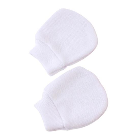 Осенне-зимние хлопковые перчатки унисекс с защитой от царапин для новорожденных от 0 до 3 месяцев