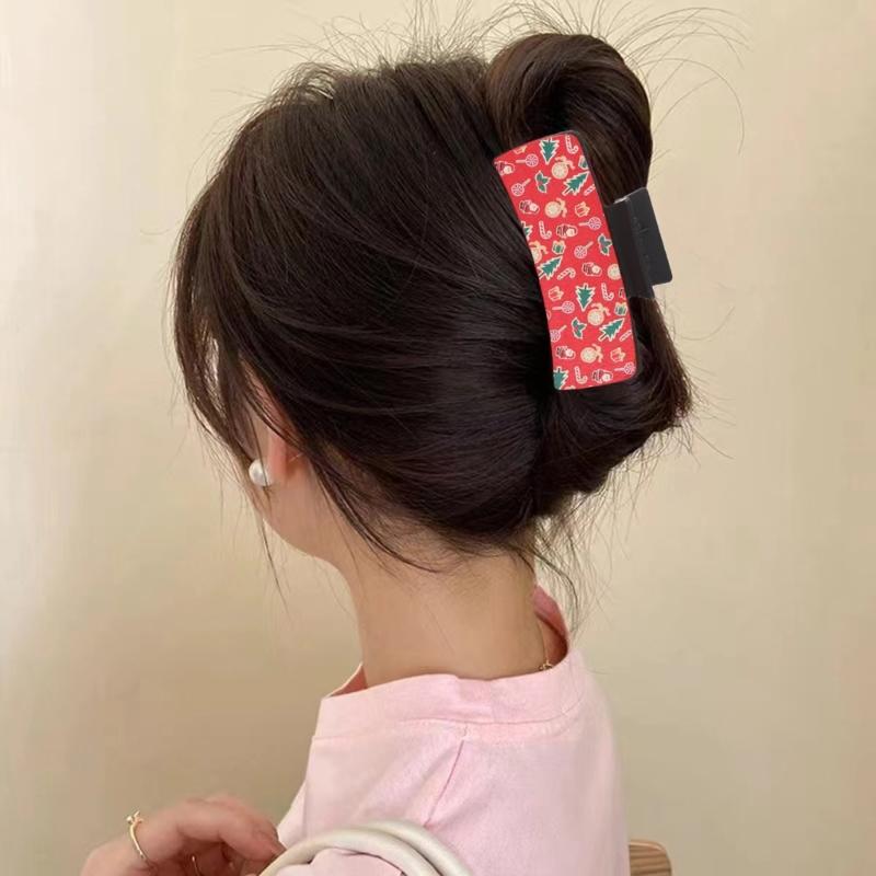 Elegant Heat Pressed PET Barrettes Portable PET Hair Slide with Crisp Heat Transferred Pattern for Fashion Lovers