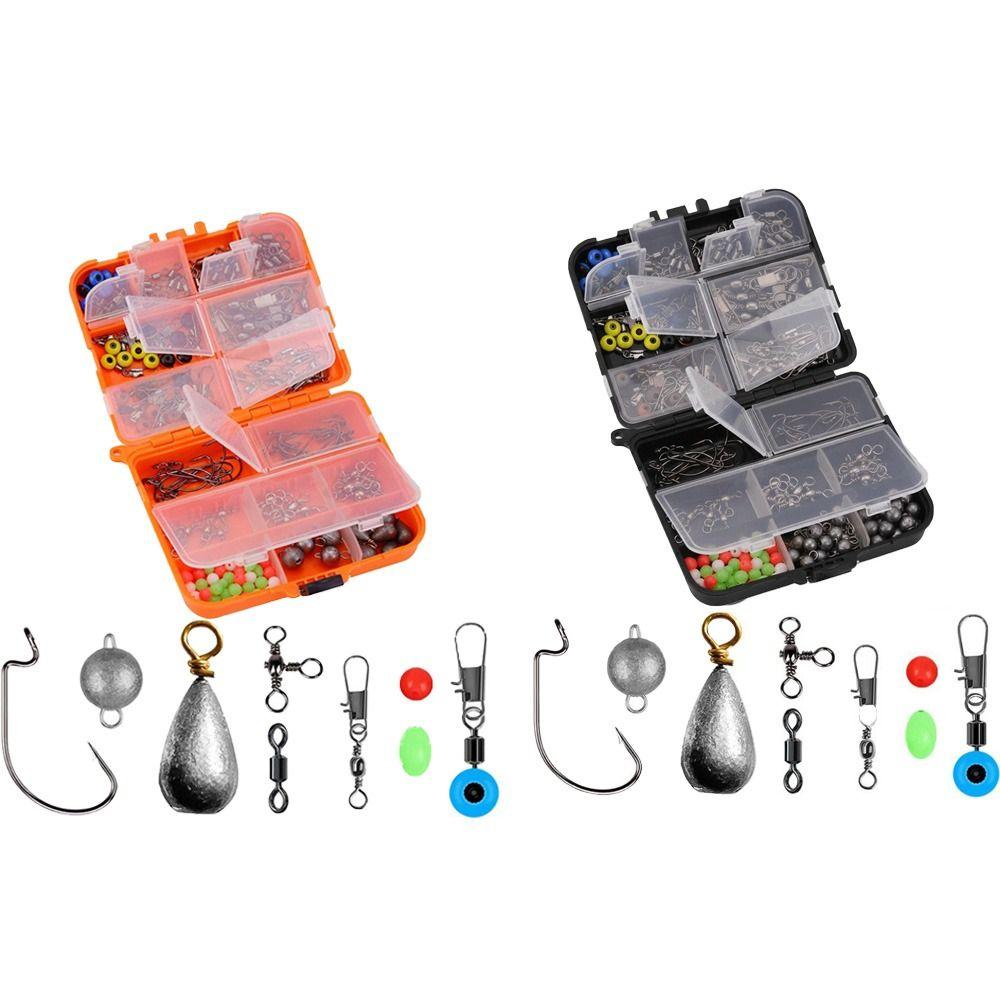 Lure Storage Box Fishing Tackles Box Swivels Clips Fishing Hooks Set Box  Carp Fishing