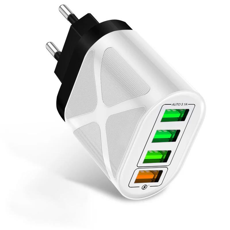 PD33W QC3.0 65W GaN Многопортовое Быстрое Зарядное Устройство Европейского Стандарта с Поддержкой 9В/12В