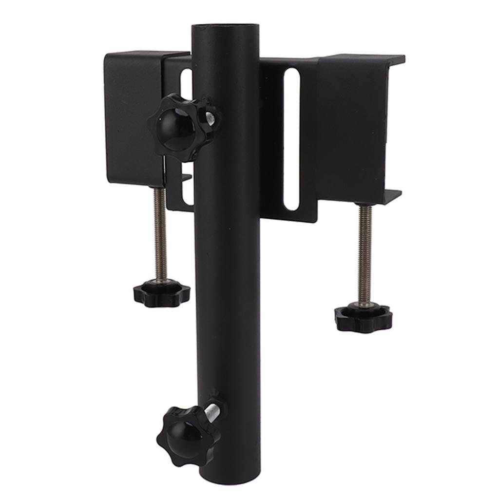 Pickup Flagpole Mount Firm Support Steel Universal Truck Flagpole Holder for Most Pickups Black