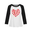 Футболки с длинным рукавом для девочек Love ко Дню святого Валентина, детские осенние топы с круглым вырезом, базовые футболки для детей 5-14 лет