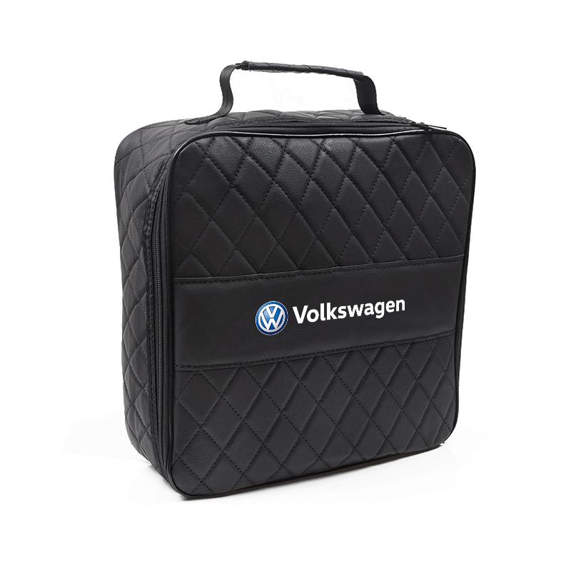 lijk1 Car Leather Storage Bag High-capacity Auto Trunk Handbag For Volkswagen VW GTI Polo Golf Passat Tiguan Arteon Touareg CC Taigo