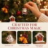 Santa Motif Xmas Ornaments Resin Tree Hanging Decor Cute Resin Charms  Home Decor