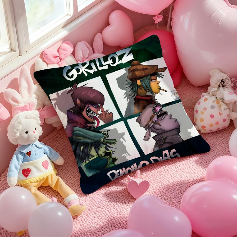 Музыкальные принты G-Gorillaz Наволочка с принтом Подушка для гостиной, дивана и спальни