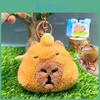 Capybara Cartoon Plush Wallet Earphone Bag Keychain Small Pendant Decorations