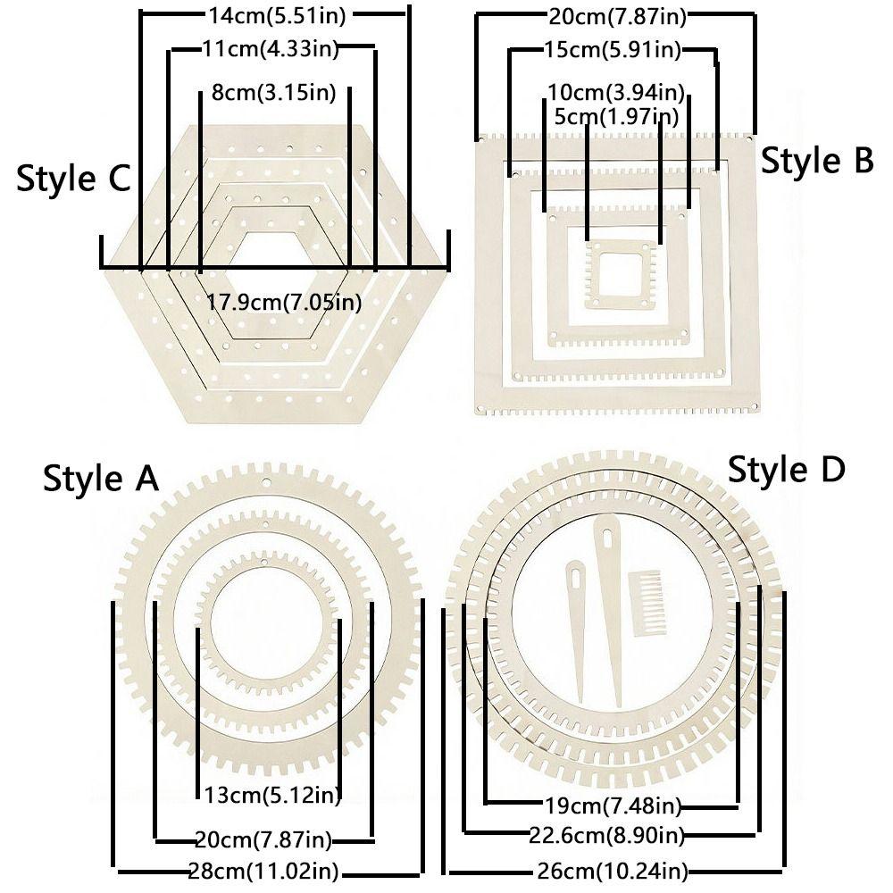 Versatile Wooden Weaving Loom Kit Weaving Comb Traditional Circular Gear Weaving Modular Design Art Crafts