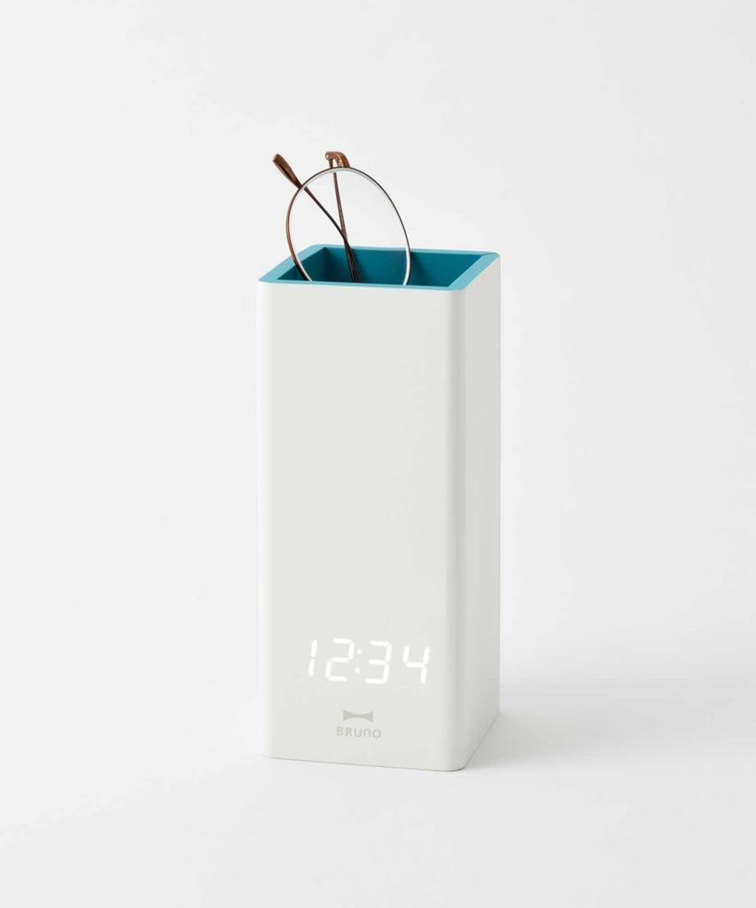 BRUNO Pen Stand No Size Clock, Gray, Available, BCA028-GY×YE