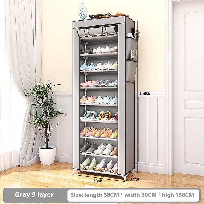 Multilayer Nonwoven Shoes Storage Cabinet Dust-proof Shoe Rack Storage Rack Space-saving Dustproof Shelf For Home Corridor