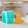 1/2 шт. Форма для льда в форме мультяшного крокодила, силиконовая форма пищевого класса, форма для желе, шоколада, легко извлекается, форма для мыла ручной работы