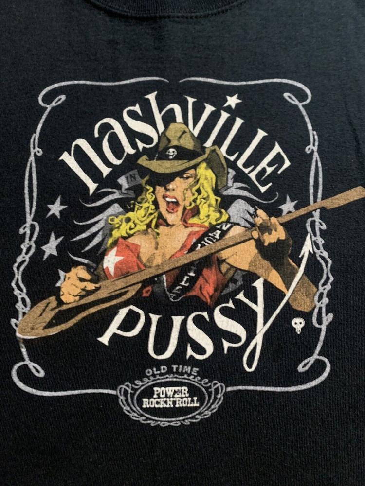 New Popular Nashville Pussy Black T-Shirt Cotton Full Size Unisex T-Shirt