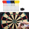 Safe Darts 12Pieces 14g Darts Set Soft Plastic Tip Plastic Barrels Iron Nickel Plated Shaft Plastic Flight with 100 Tips