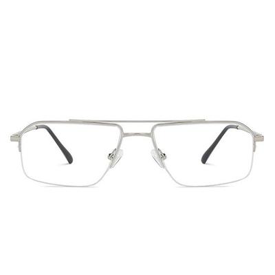 John Jacobs Half Rim Прямоугольная форма Blu Cut & Antiglare Zero Power компьютерные очки для мужчин и женщин | Средние | JJ E13584