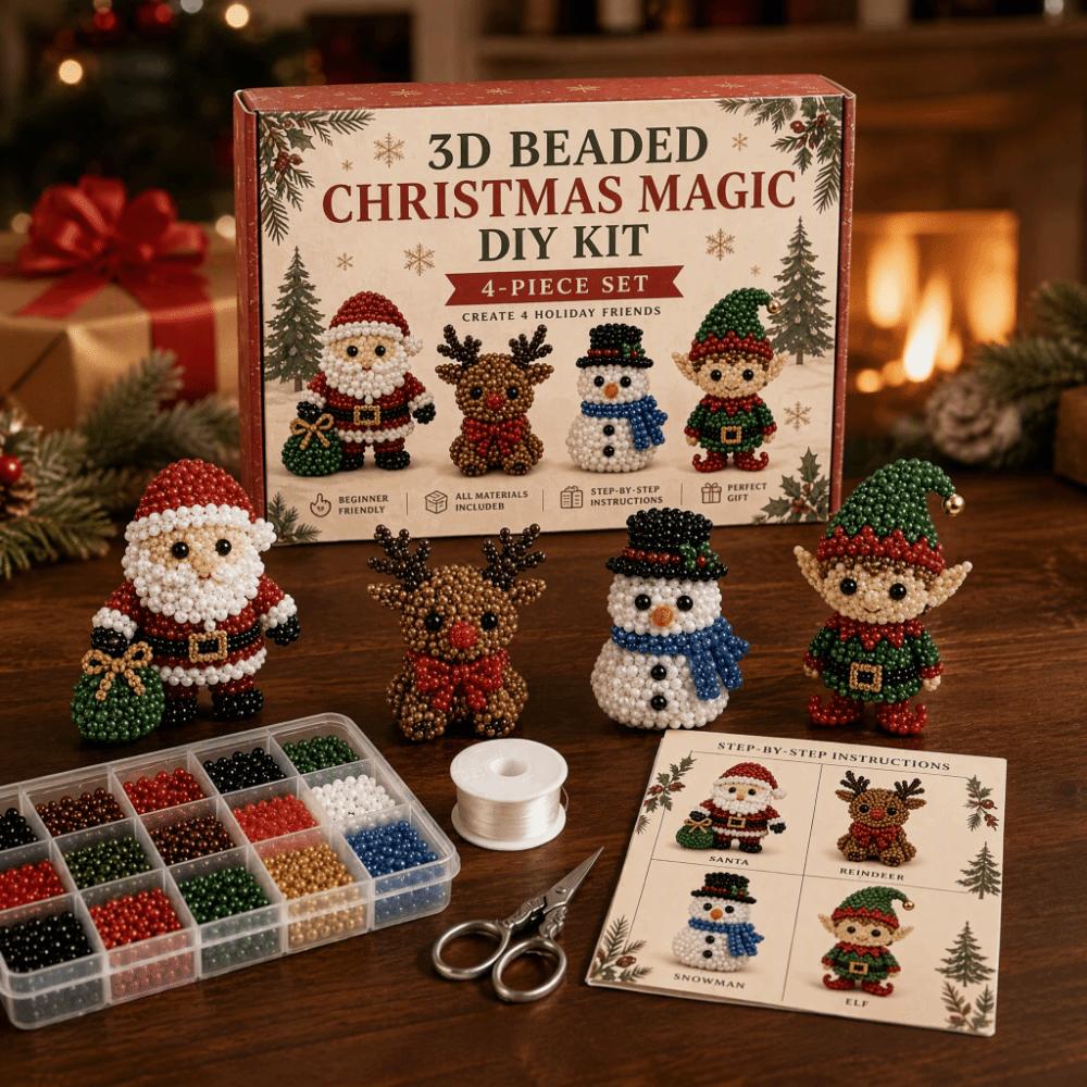 Tiny Beads 3D Beaded Animal Kit Animal Shape Handmade Bead Art Kit DIY Bead Craft Kit Home Decor