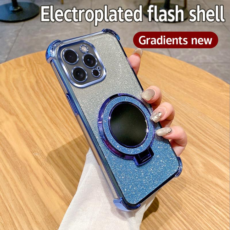 Противоударный чехол для телефона 6D с блестящим зеркальным кольцом для Google Pixel 7 8 9 10 Pro XL Google Pixel 9A 8A 7A 10 9 8 7 Pro 5G Мягкая накладка