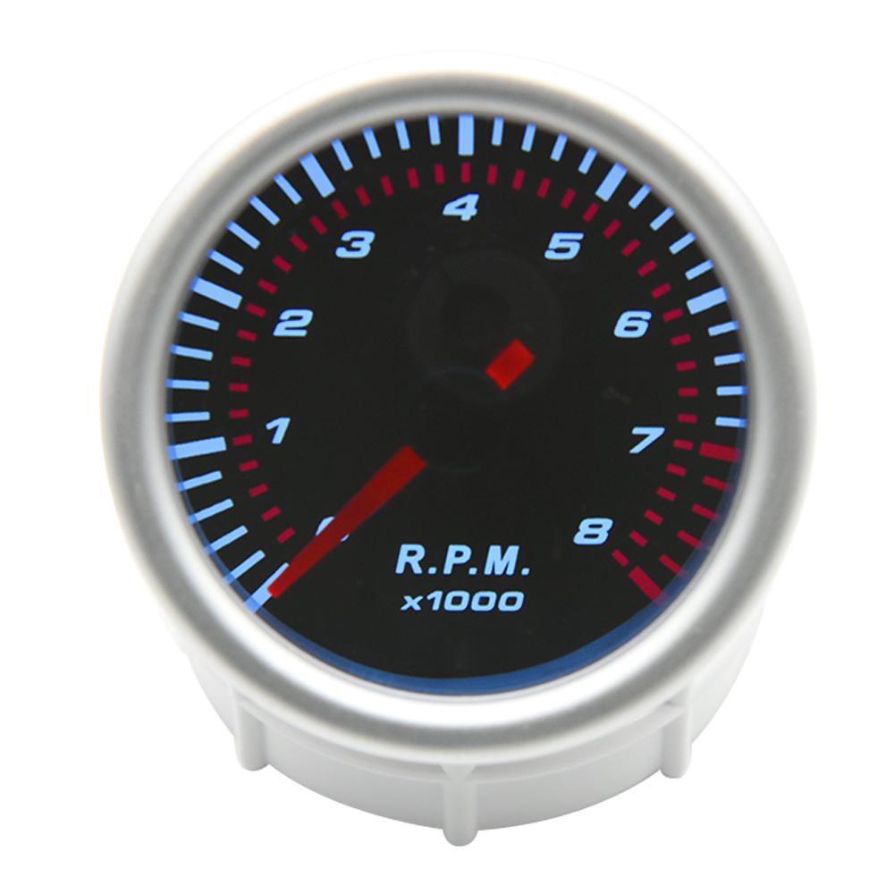 Universal 12V Auto Car 52mm Smoke Len Pointer Boost Gauge -1~0~2 BAR Turbo Boost Meter White LED PSI Turbo Pressure Gauge