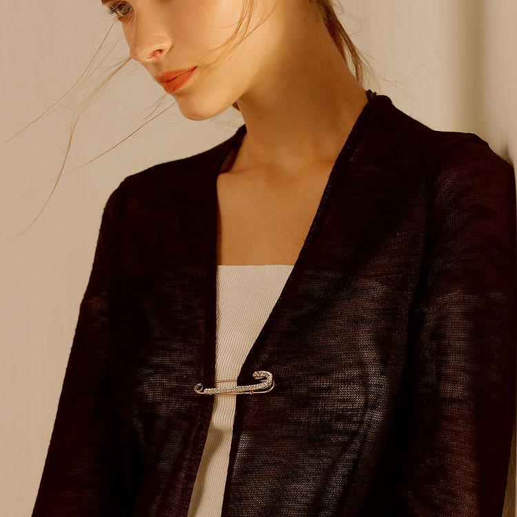 Простой горный хрусталь декольте большая булавка декоративный свитер аксессуары женская одежда кардиган куртка анти-свет брошь