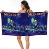 Megadeth Рок-группа Дэйв Мастейн Пляжное полотенце Мягкая микрофибра Быстросохнущее Впитывающее Быстрые полотенца Для альпинизма
