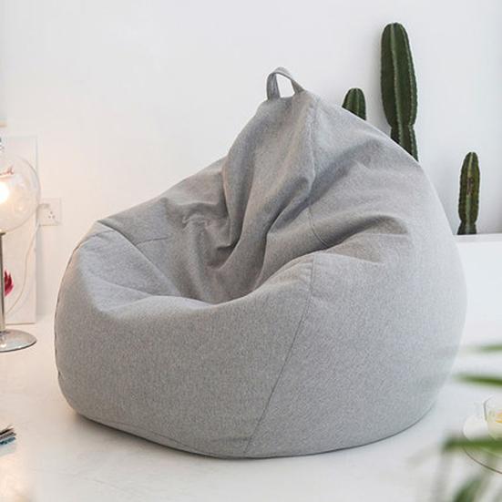 Bean Bag Cover No Filler Removable Bean Bag Chair Cover Washable Solid Color Sofa Cover for Bedroom Living Room Beanbag Chair