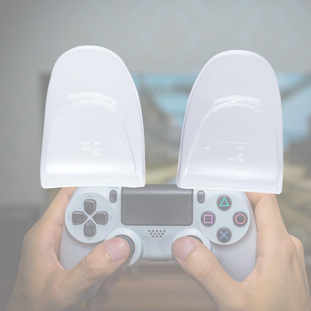 Набор из 2 шт. Прочные удлинители триггеров R2 L2 для контроллера PS4 (прозрачный)
