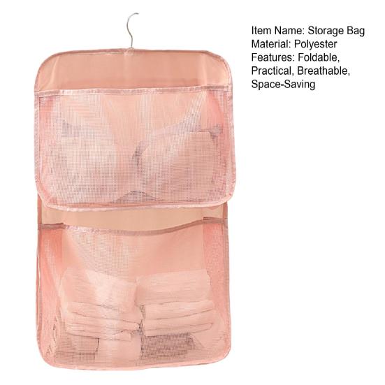 Органайзер для шкафа большой вместимости, сетка для хранения с крючком, дышащий, подвесной