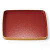 30cm Square Bamboo Tray Made of Sesame Vermilion Lacquerware Made In Japan J-kitchens (Tray) Bamboo, Red, Non-Slip, (ABS Resin),