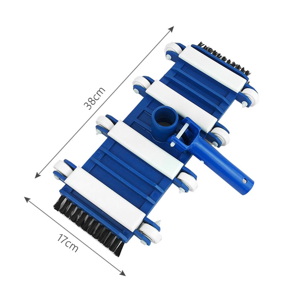 14 Inch Swimming Pool Vacuum Head Cleaner Underwater Cleaner with Brush Wheels for Home Ground Pool