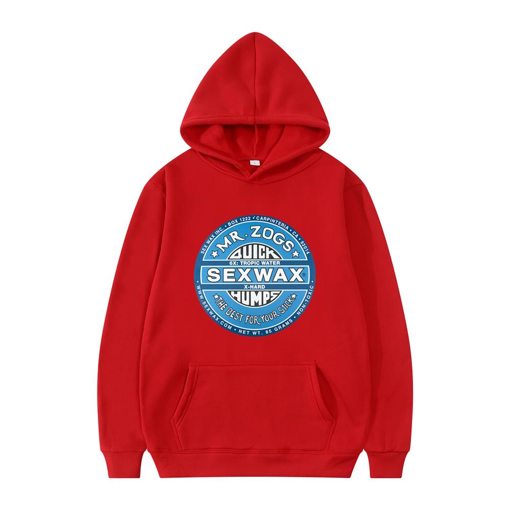 2026 New Men’s Trendy Pullover Hoodie – Street-Style Unisex Design, Featuring “Sex Wax / Mr. Zog's Surf” Graphic
