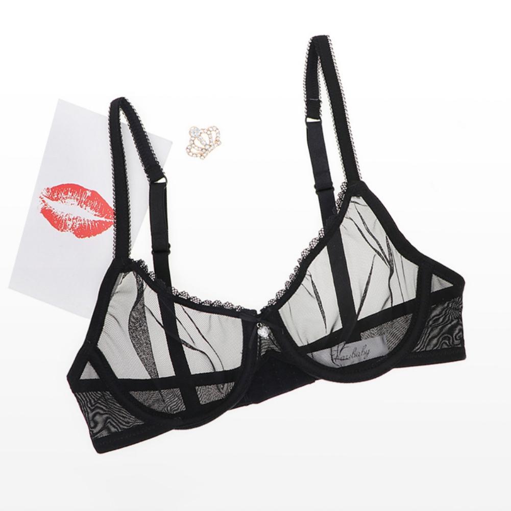 Сексуальный ультратонкий бюстгальтер для груди, прозрачный бюстгальтер без косточек, женское экзотическое сексуальное женское белье, сетчатое нижнее белье, кружевной бюстгальтер