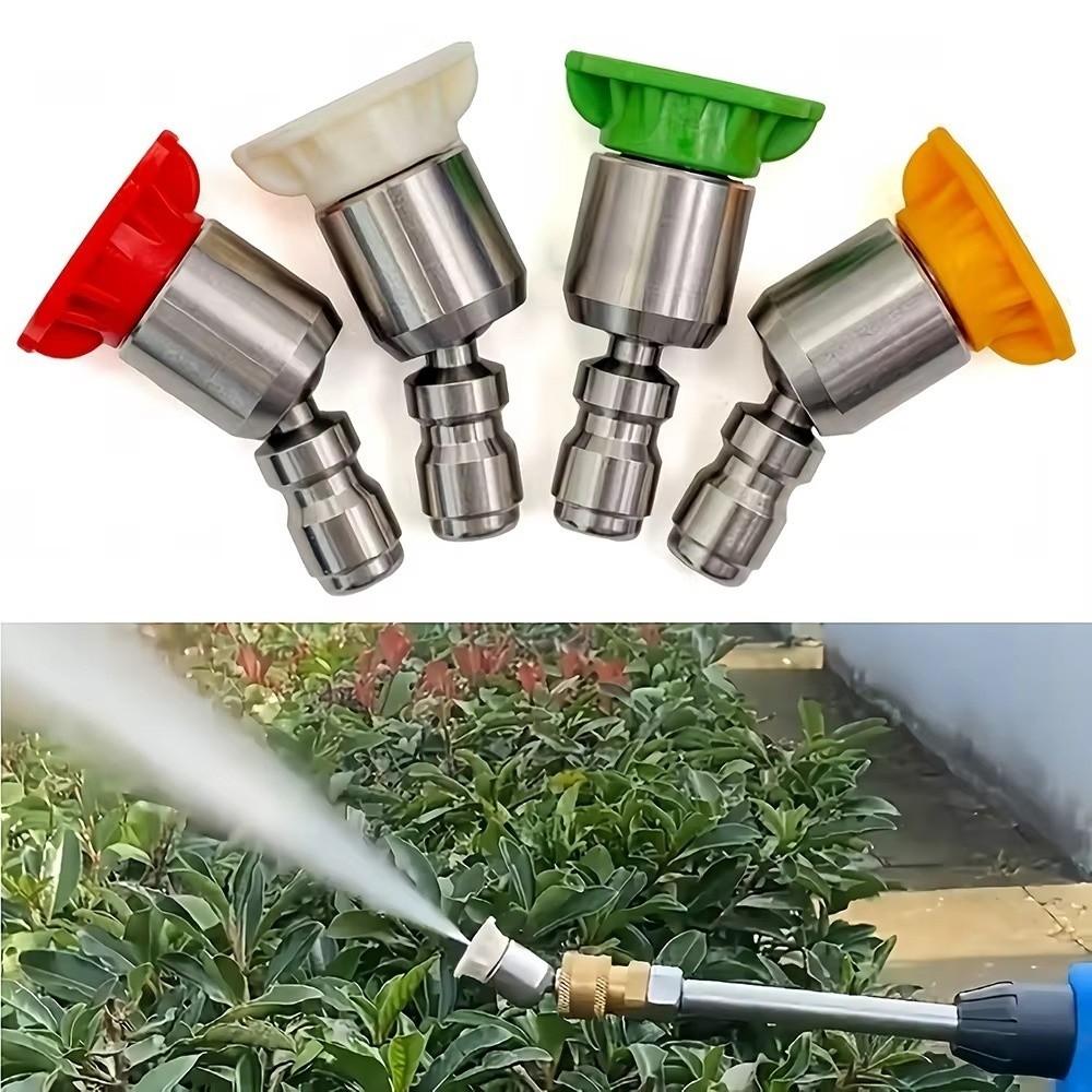 Rotating High Pressure Washer Tips Stainless Steel Rotary Spray Jet Tip Washer Adapter Garden