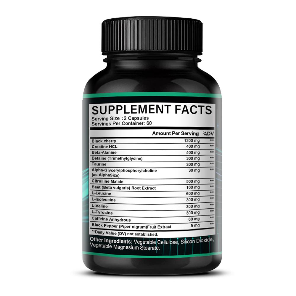 High Performance Dietary Supplement, With Black Cherry 1200 Mg, 120 Capsules Per Bottle