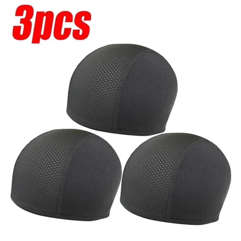 1/3pcs Motorcycle Cycling Helmet Hat Inner Cap Quick-drying Balaclavas Helmet Beanie Cap Outdoor Sports Motor Helmet Hats