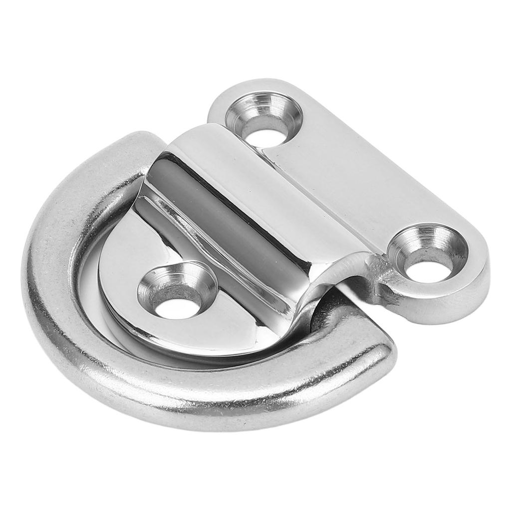 Boats Folding Pad Eye Stainless Steel 316 Rustproof D Tie Down Pad Eye For Yacht RV Trailer Truck Marine Hardware Accessories