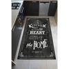 Decorative Non-Slip Base Border And Kıtchen Lettering Pattern Kitchen Carpet Special Design, Thin, Washable Carpet