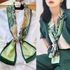 New Small Long Silk Scarf Women Tie Bag Headband Horse Printing Hairband Scarves Korean Style Neckerchief Ribbon Luxury Brand
