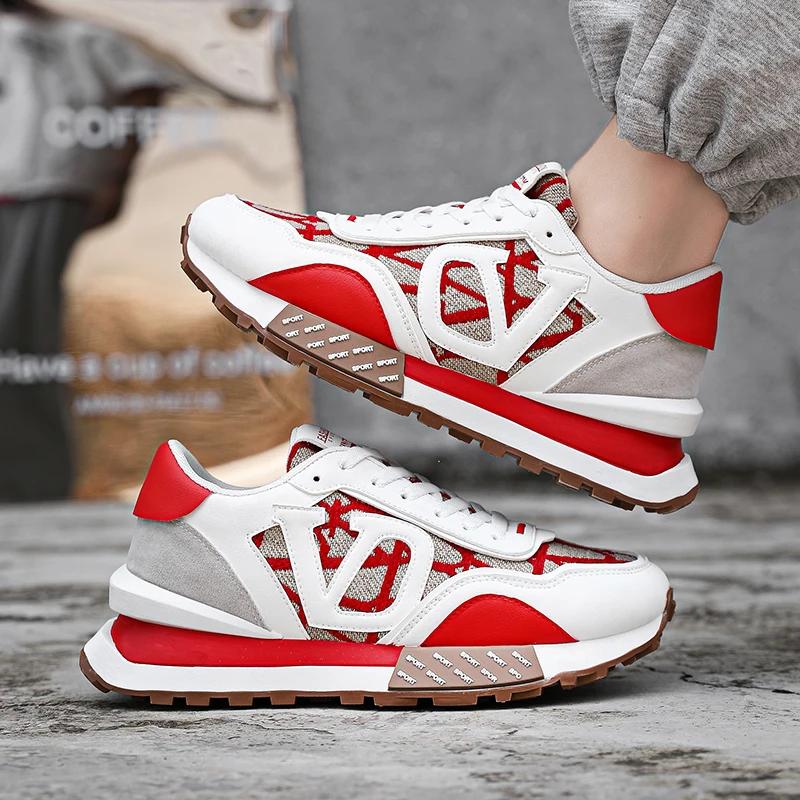 Новые весенние и осенние нескользящие мужские туфли Forrest Gump с толстой подошвой, модная дизайнерская спортивная обувь, дышащий размер 44