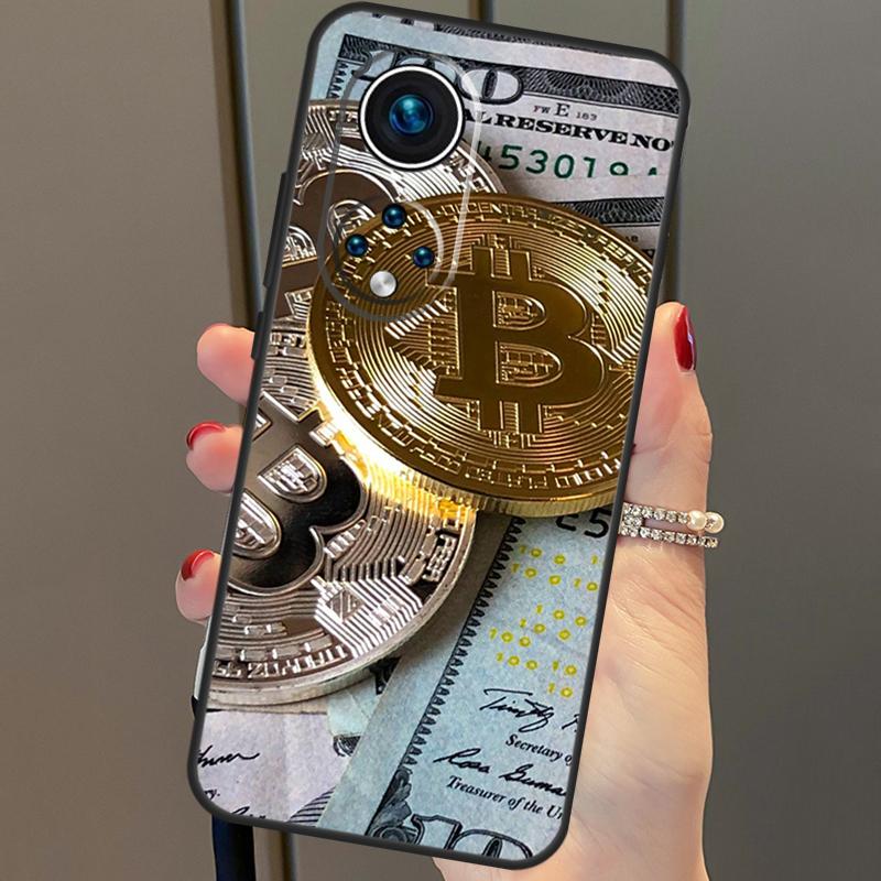Чехол Bitcoin BTC для Honor 90 70 50 Magic 6 Pro Magic 5 Lite Honor X6a X7a X8a X9a X8b X9b X8 X9