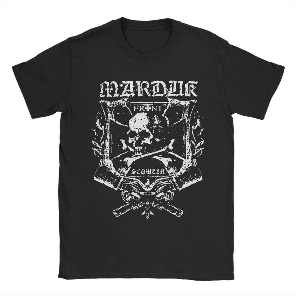 Мужская и женская футболка с графическим принтом группы Marduk  Хлопок  Футболка Одежда