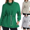 Womens Basic T-Shirts Long Sleeve Curved Hem Summer Tops Fitted Tees Clothing