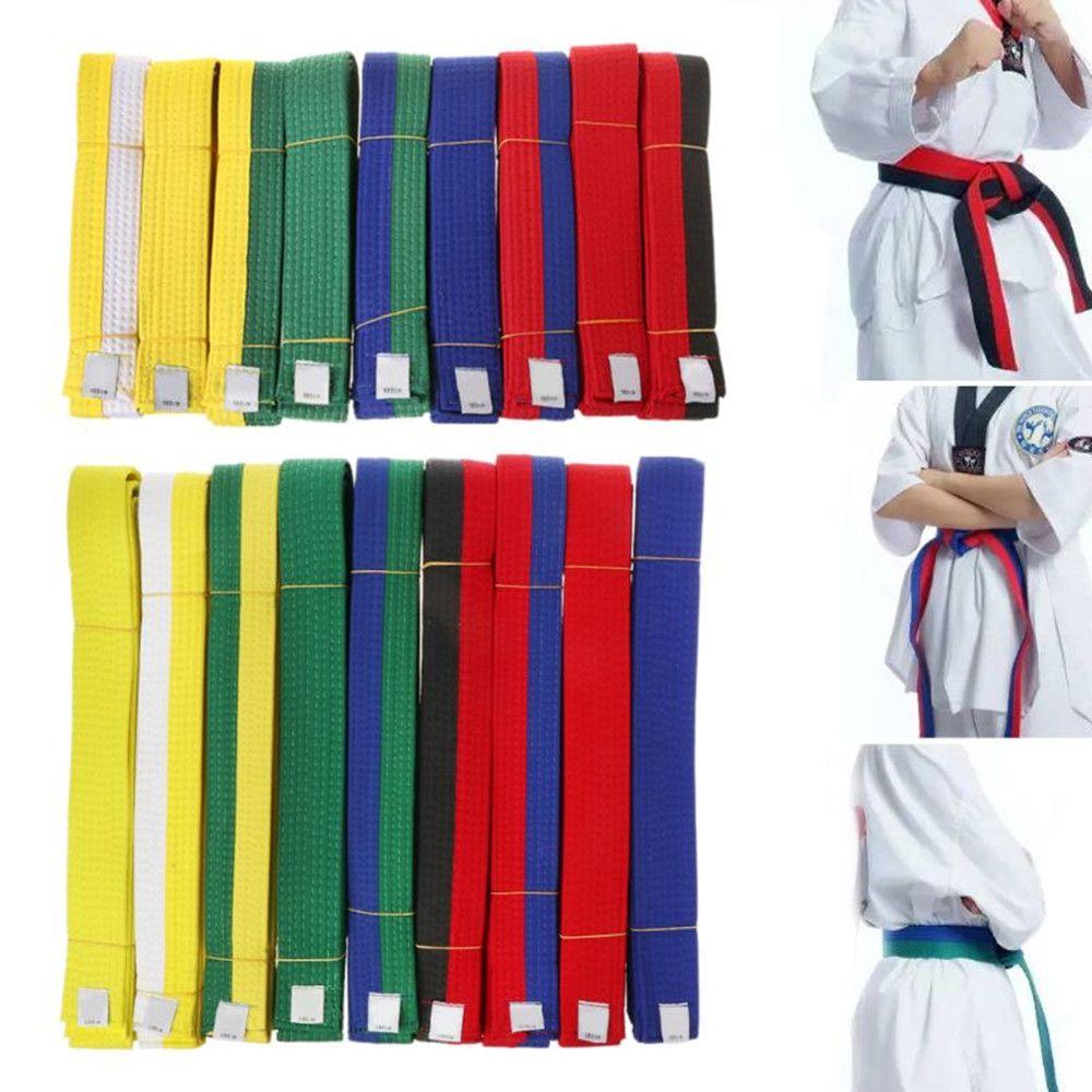 Double Wrap Children Gift Adults Kids Karate Judo Sports Belt Taekwondo Belt Martial Arts Stripe