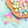 200 шт. Бусины-разделители Браслет ручной работы Свободные бусины Подвески DIY для изготовления ювелирных изделий Акриловое ожерелье Сэндвич в форме сердца Прозрачный 7*8 мм